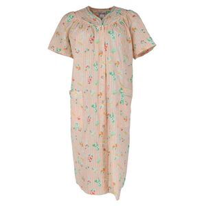 Elegant Emily Women's Woven Seeksucker Patterned Duster Gown